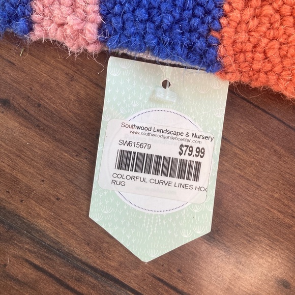 NWT colorful curves 2 feet 11 inches by 2 feet hook and weave - Picture 4 of 10